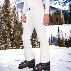 Obermeyer 12 ladies white snow ski pants Hydro block pockets lined EUC